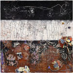 Definite, 2012, Linen on Panel, 19 x 19