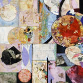 Marla Fields, Moving Parts I, 2016,  9 x 9, Mixed Media on Paper