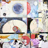 Marla Fields, Sliding Doors, 2015, Mixed Media on Paper, 12 x 12